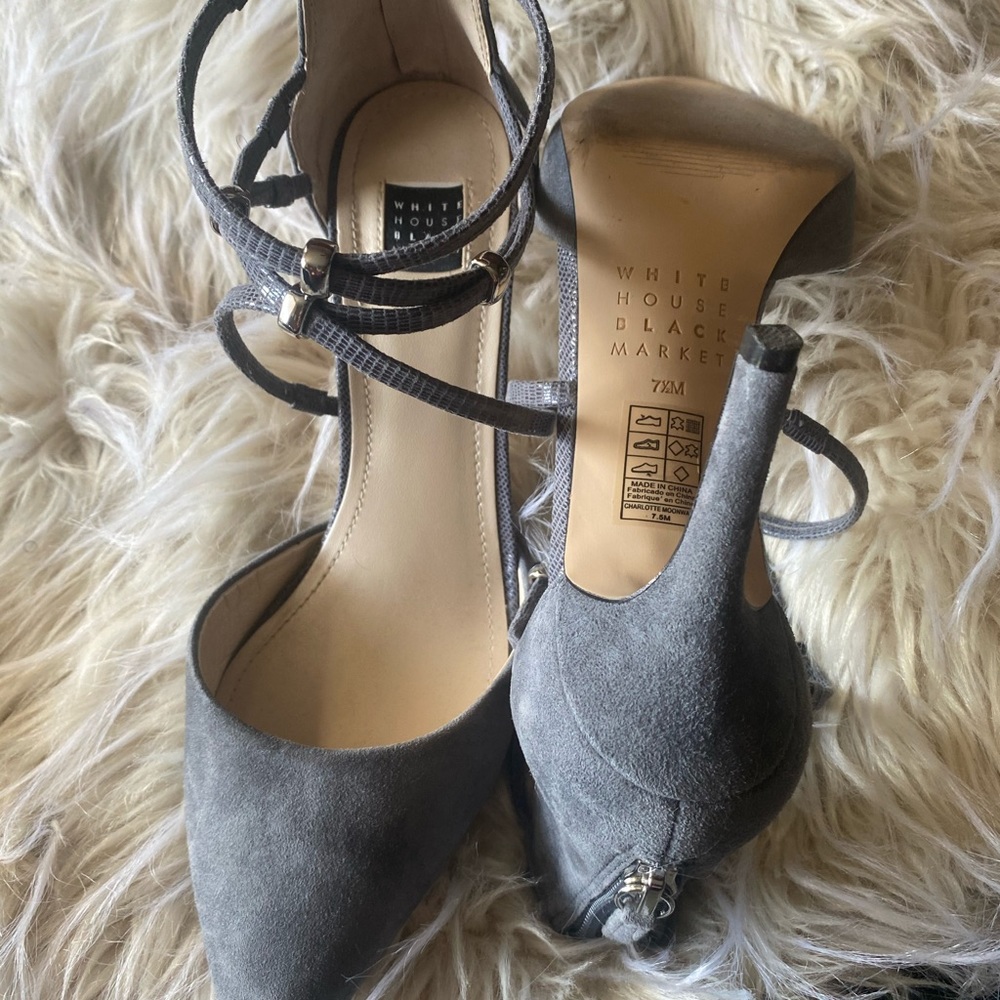 White House|Black Market Charcoal Grey heels.